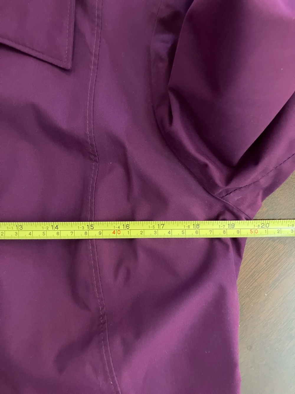 Lands' End Fuchsia Purple Spring Raincoat Trench Jacket Coat Small - Picture 15 of 16